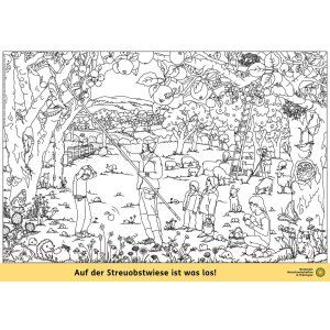 Ausmalbild Streuobstwiese - Eichsfeld